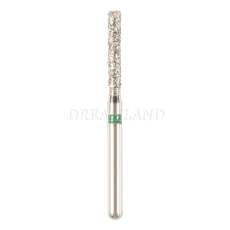 100 PCS SF-12C 837-014C Flat End Cylinder Green Coarse FG Dental Diamond Burs