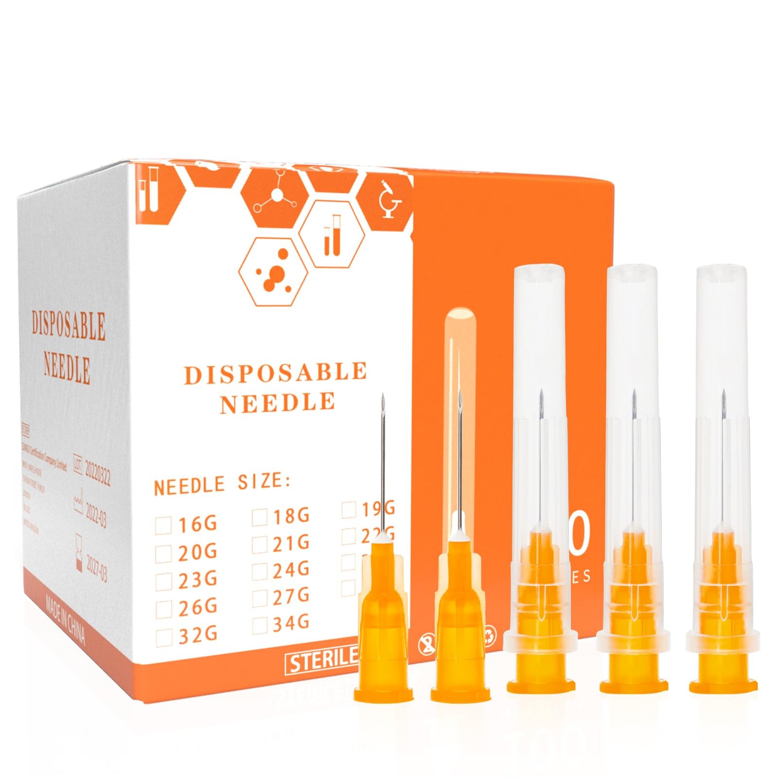 25G 1/2 Inch Needdles Luer Lock 25 Gauge Disposable Dispensing 25G-0.5″(13mm）
