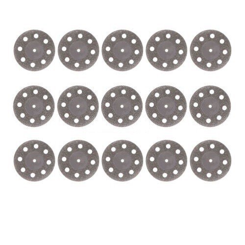 15pcs Dental Lab Diamond Disc Cutting Double Side Disk Burs for Polisher Machine