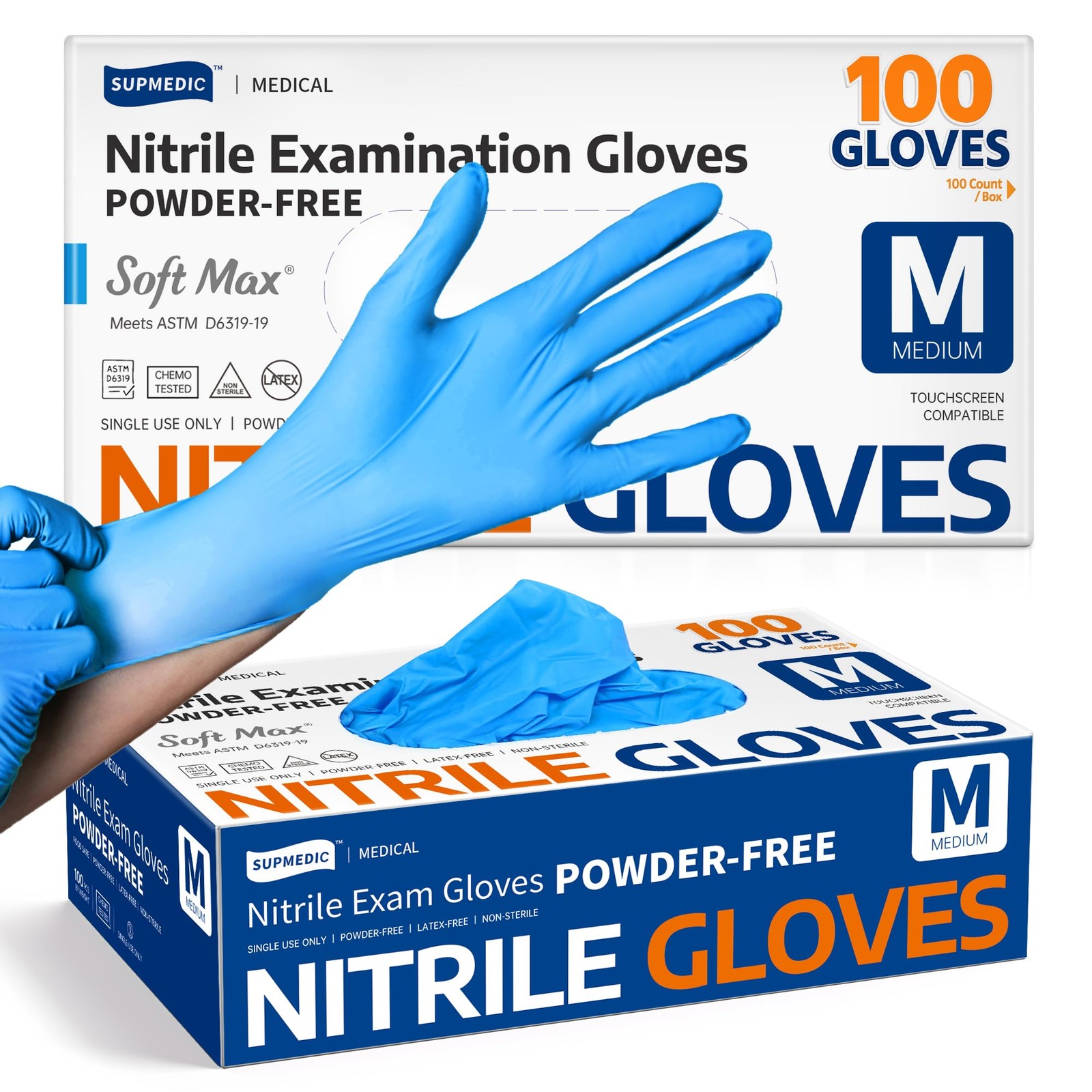 Medical Nitrile Exam Gloves, LatexFree, PowderFree, Food Safe, Cooking Food P…