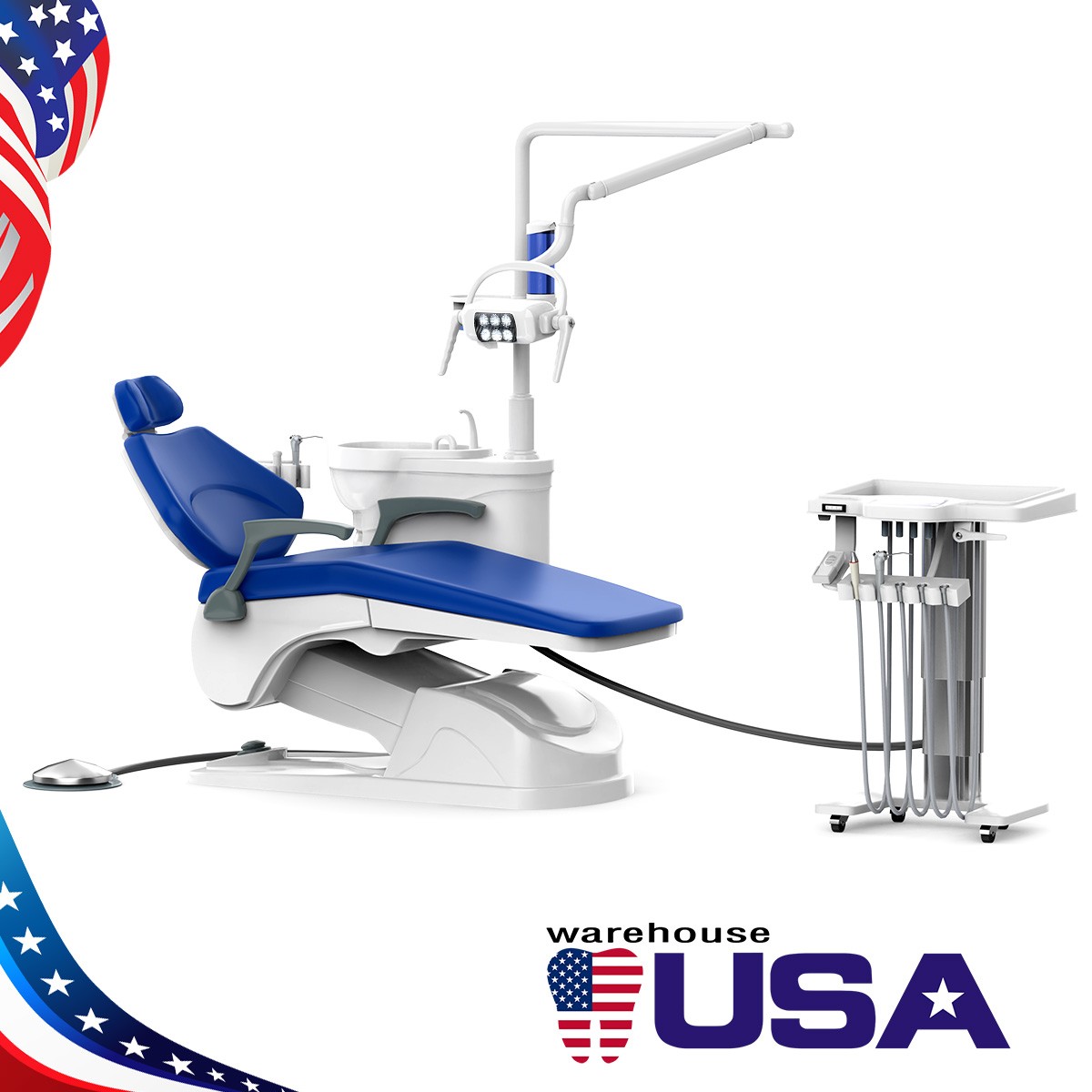 Dental Unit Chair Computer Controlled Motor Hard Leather Unidad de Silla Dental