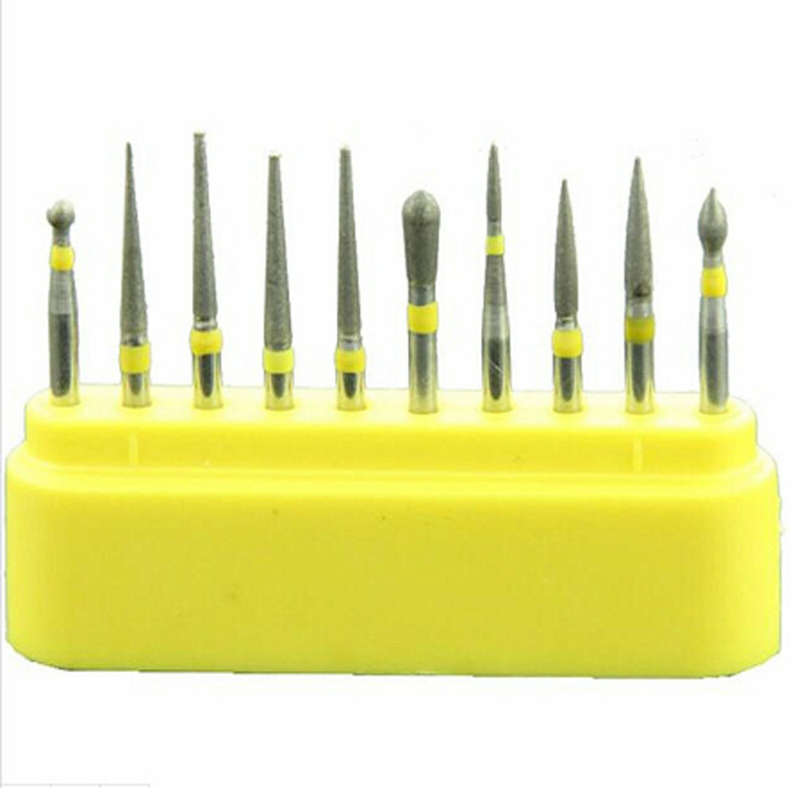 10pcs/kit Dental Diamond Burs for Teeth Porcelain Ceramics Composite Polishing