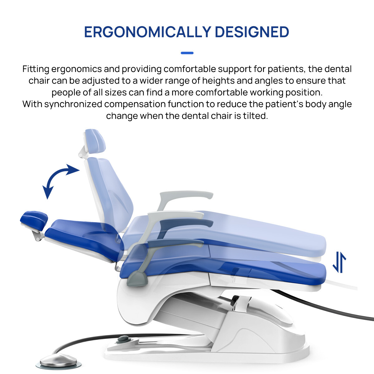 Dental Unit Chair Computer Controlled Motor Hard Leather Unidad de Silla Dental