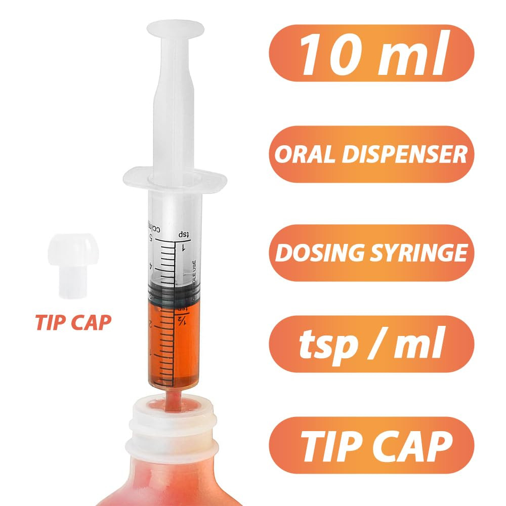 10Ml Syringe for Liquid, Food, Oral, Scientific Labs, Measurement, Dispensing…