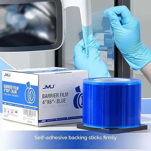 6 Rolls JMU Dental Barrier Film Medical Tape Roll Adhesive 1200 Sheets 4″x6″