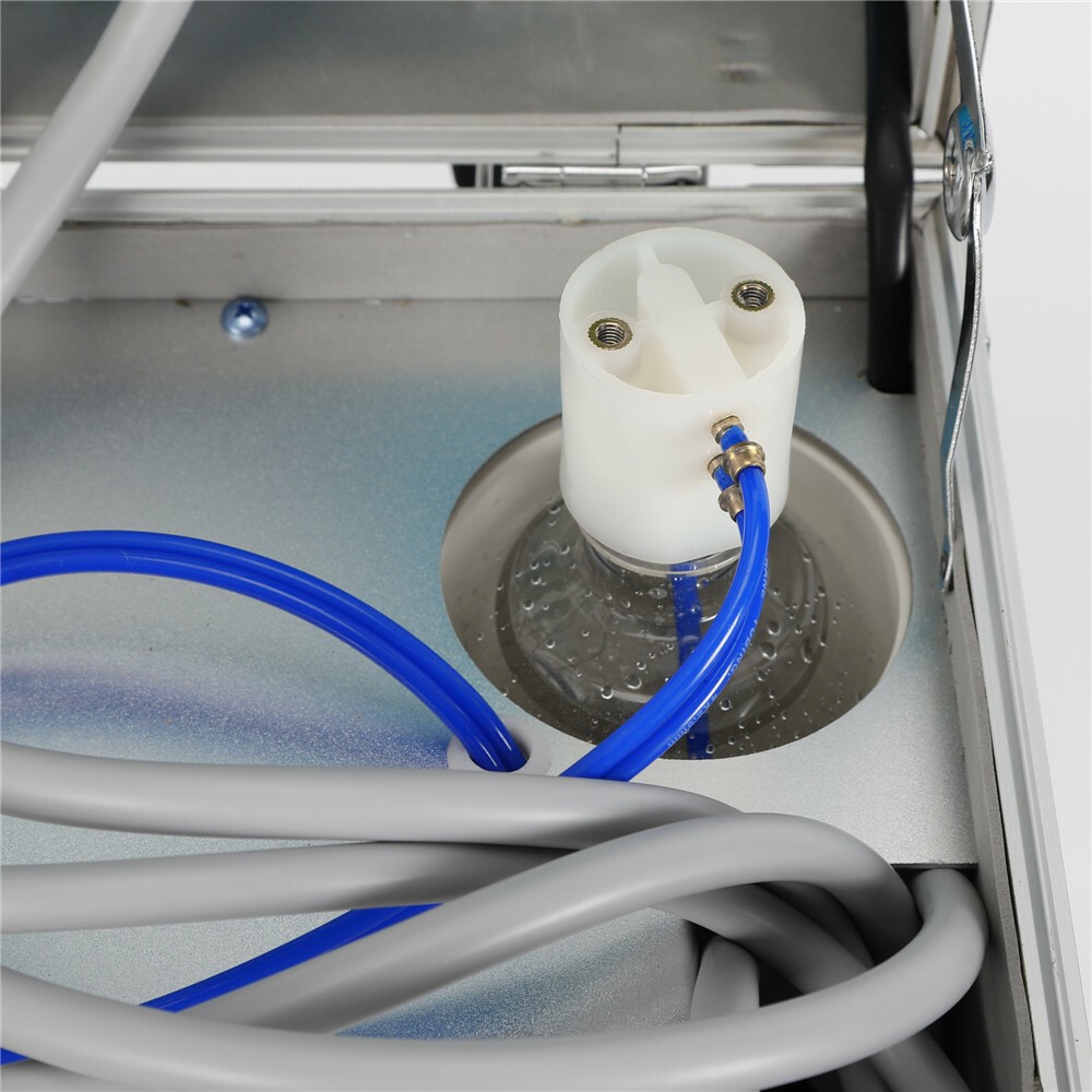 Portable Dental Delivery Unit: Rolling Box with 4 Holes Air Compressor Suction
