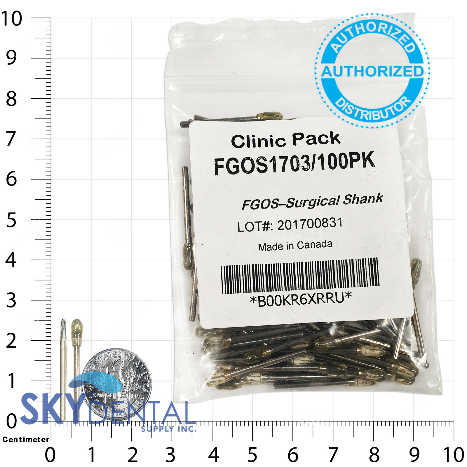 Beavers FGOS1703 Carbide Burs Friction Grip FG & Surgical Made in Canada 100 Bur