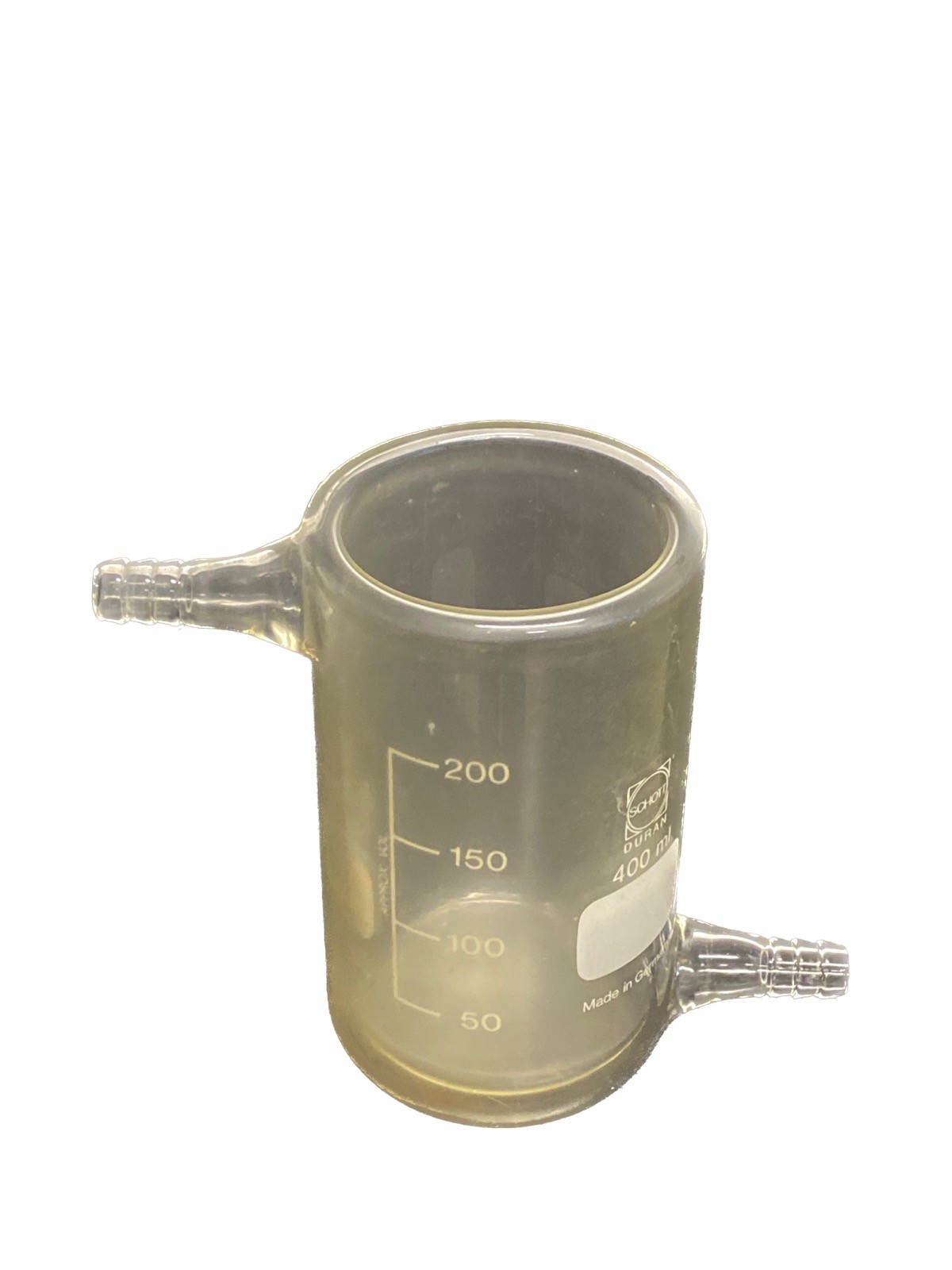 SCHOTT DURAN Glass 250mL Graduated Jacketed Reaction Beaker w/ 12mm HB