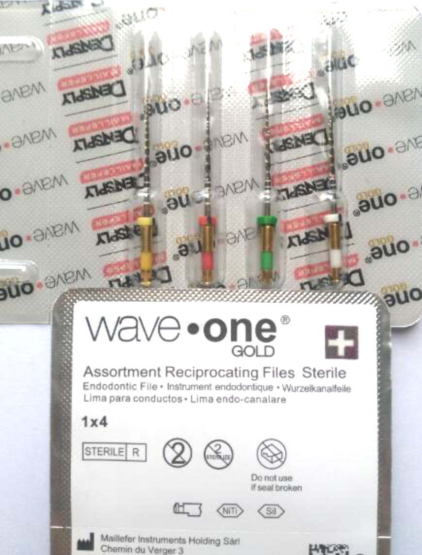 Waveone Gold Wave One Assorted Endodontic File Root Canal Dentsply 4 pack 21mm