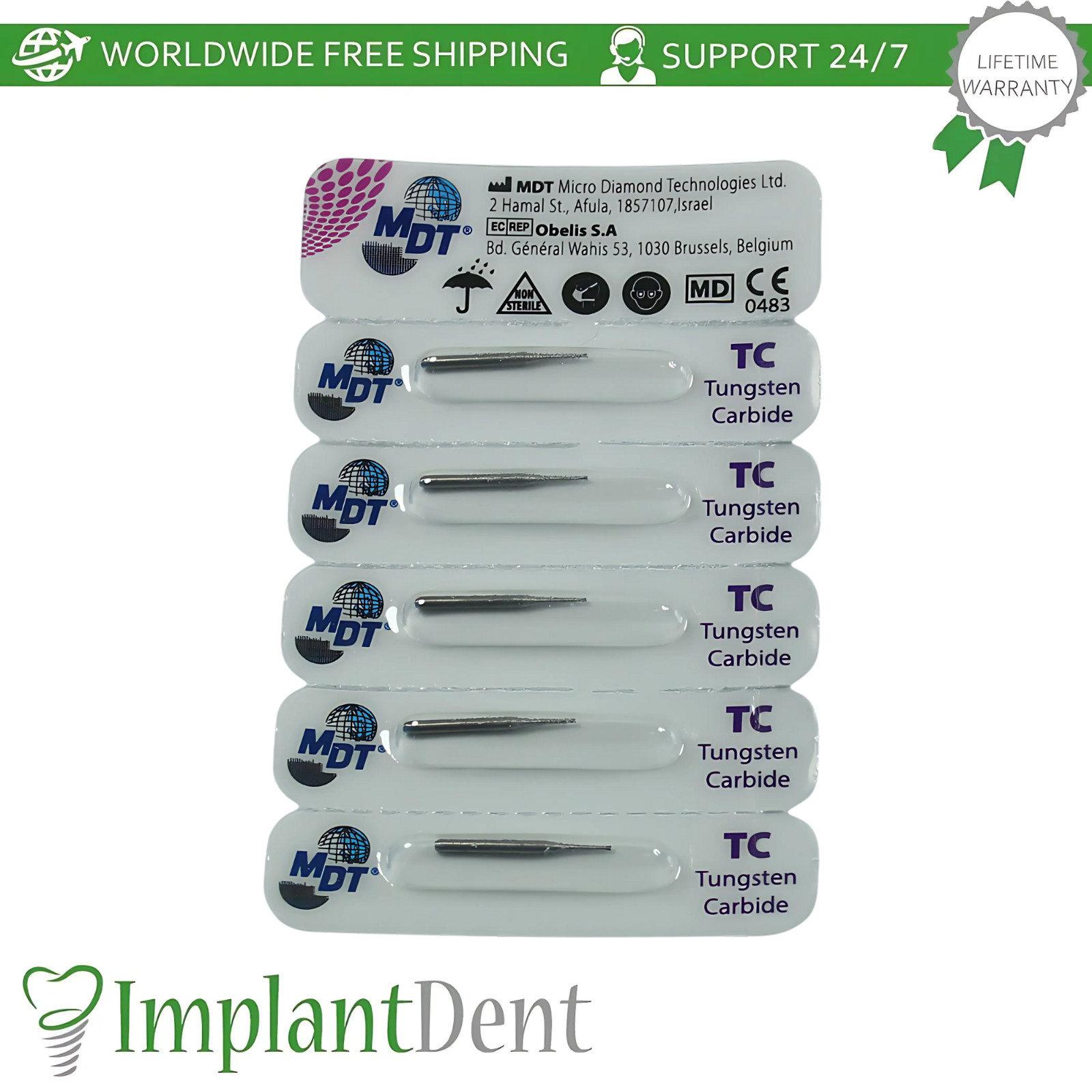 Dental MDT Inverted Cone FG Carbide Burs Cavity Prep Creating Undercuts Tool