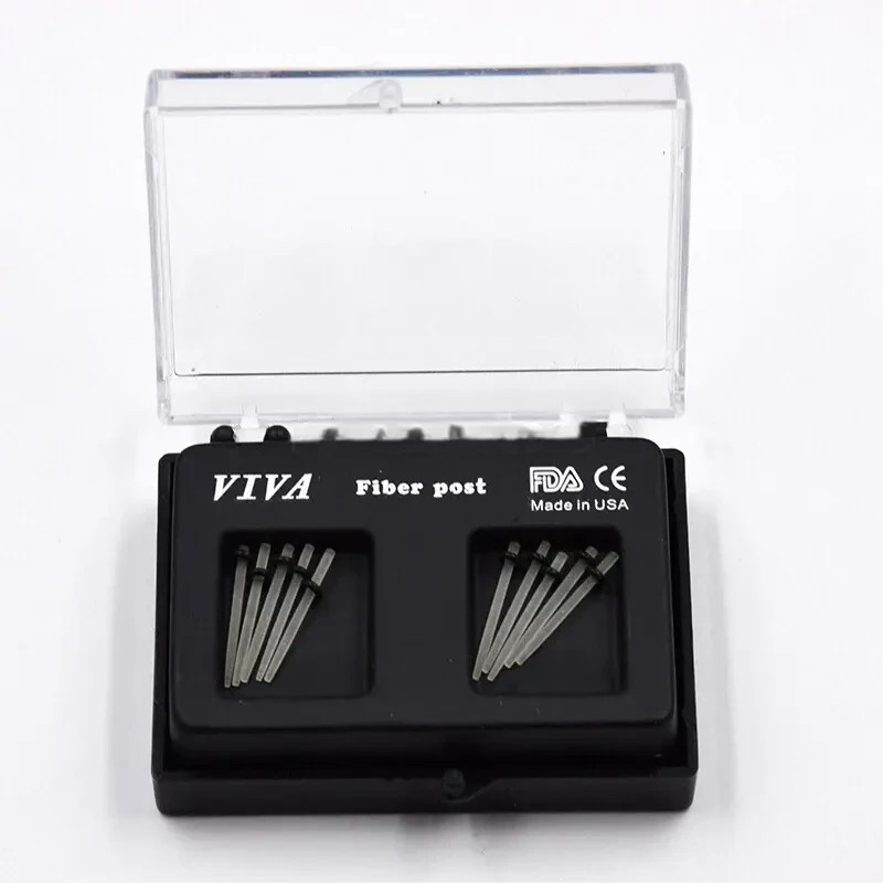 10Pcs/Box Dental Restorative Root Canal Pins Fiber Post Glass Set Straight/Screw