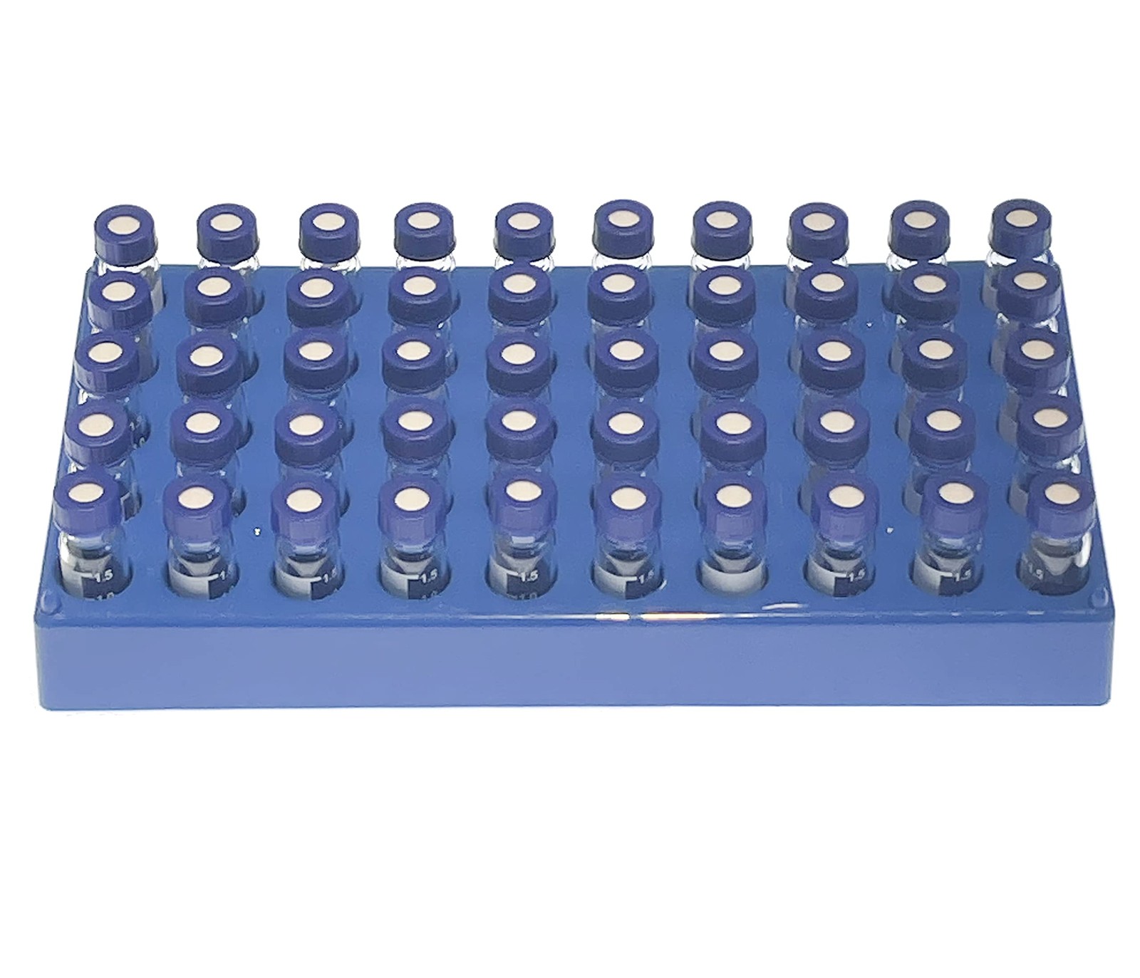 100 PCS 2ml HPLC Vials Lab Autosampler 9425 Clear Screw Cap PTFE/Silicone