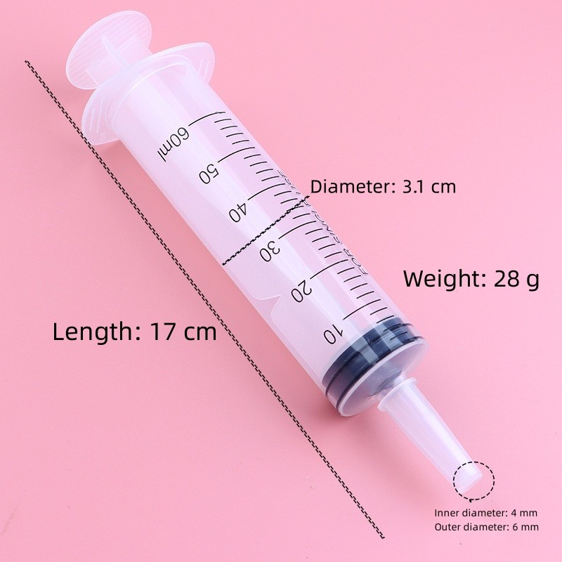 Syringe Hydroponics Nutrient Measuring Syringe Reusable Big 60-350ML