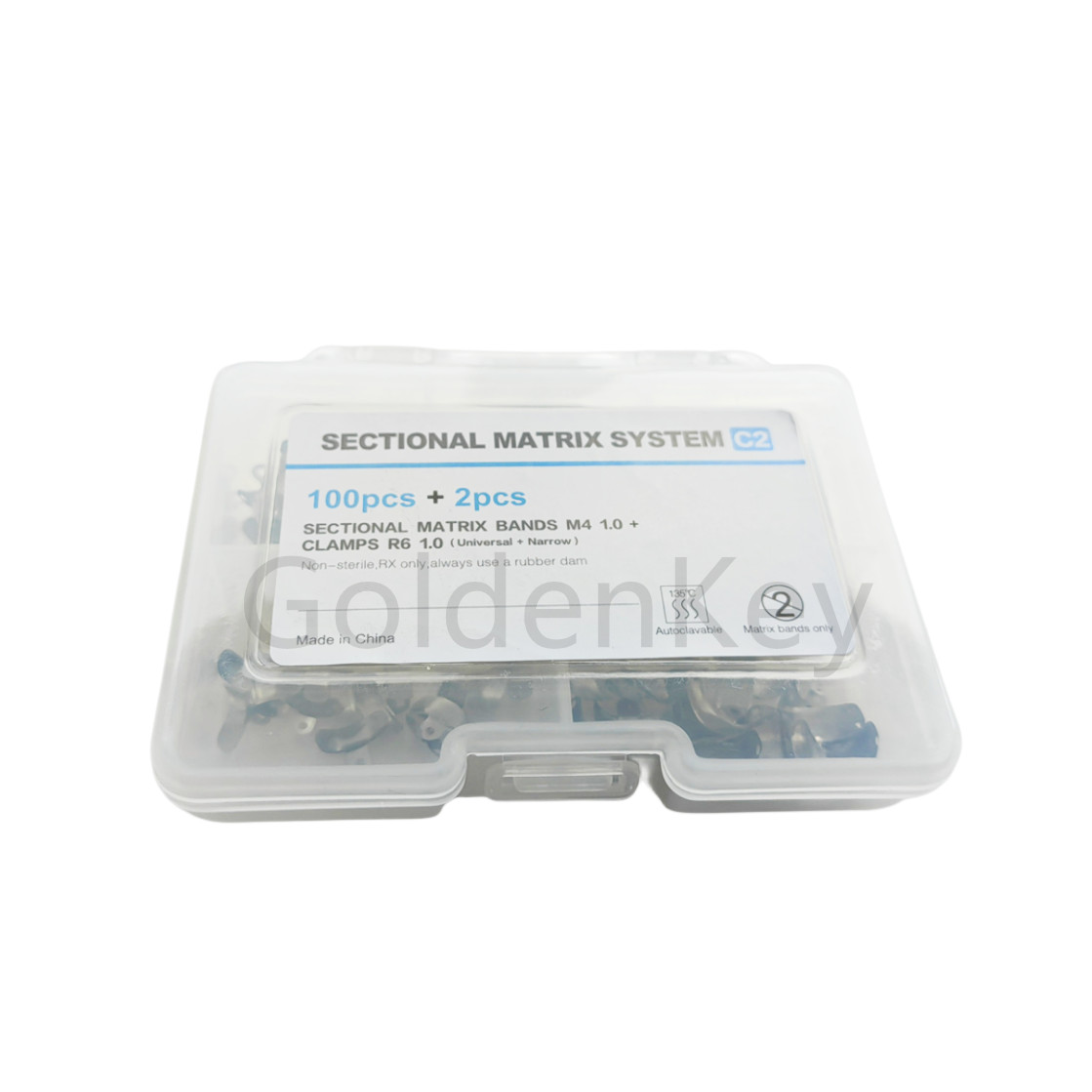 102/Set C2 Dental Sectional Matrix Contoured Matrices Bands Clip Clamp NITI Ring