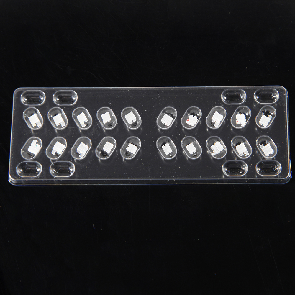 20pcs/set Dental Ceramic Braces Bracket Orthodontic MBT. 022 3-4-5 with hooks