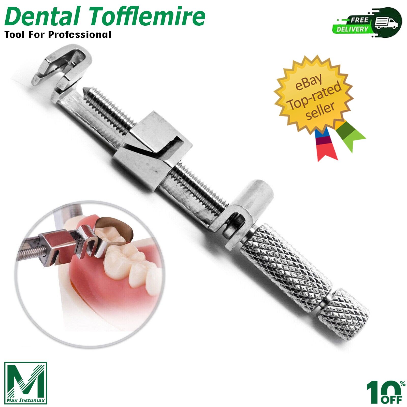 Universal Tofflemire Matrix Band Straight Retainers Stuck Clip Dental Instrument