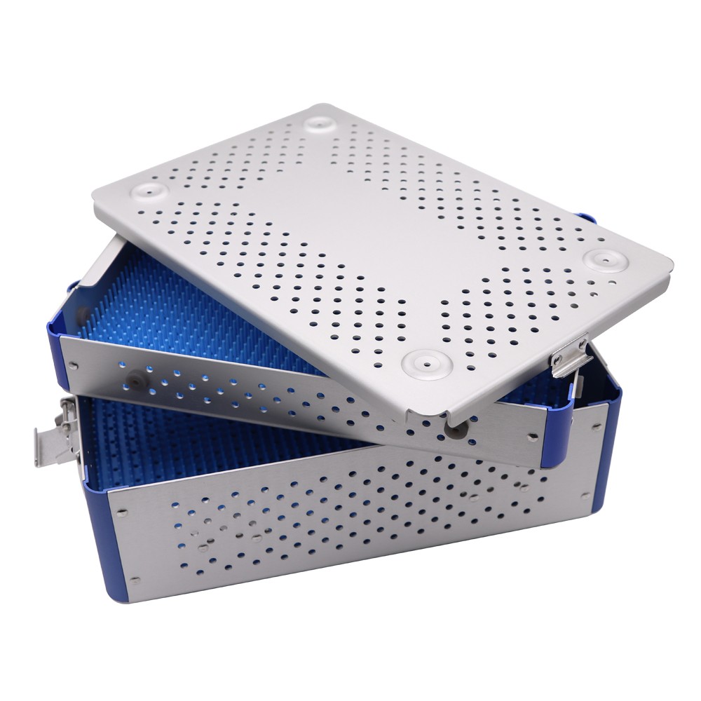 Autoclave Sterilization Tray Case Box with Silicone Pad for Surgical Instruments