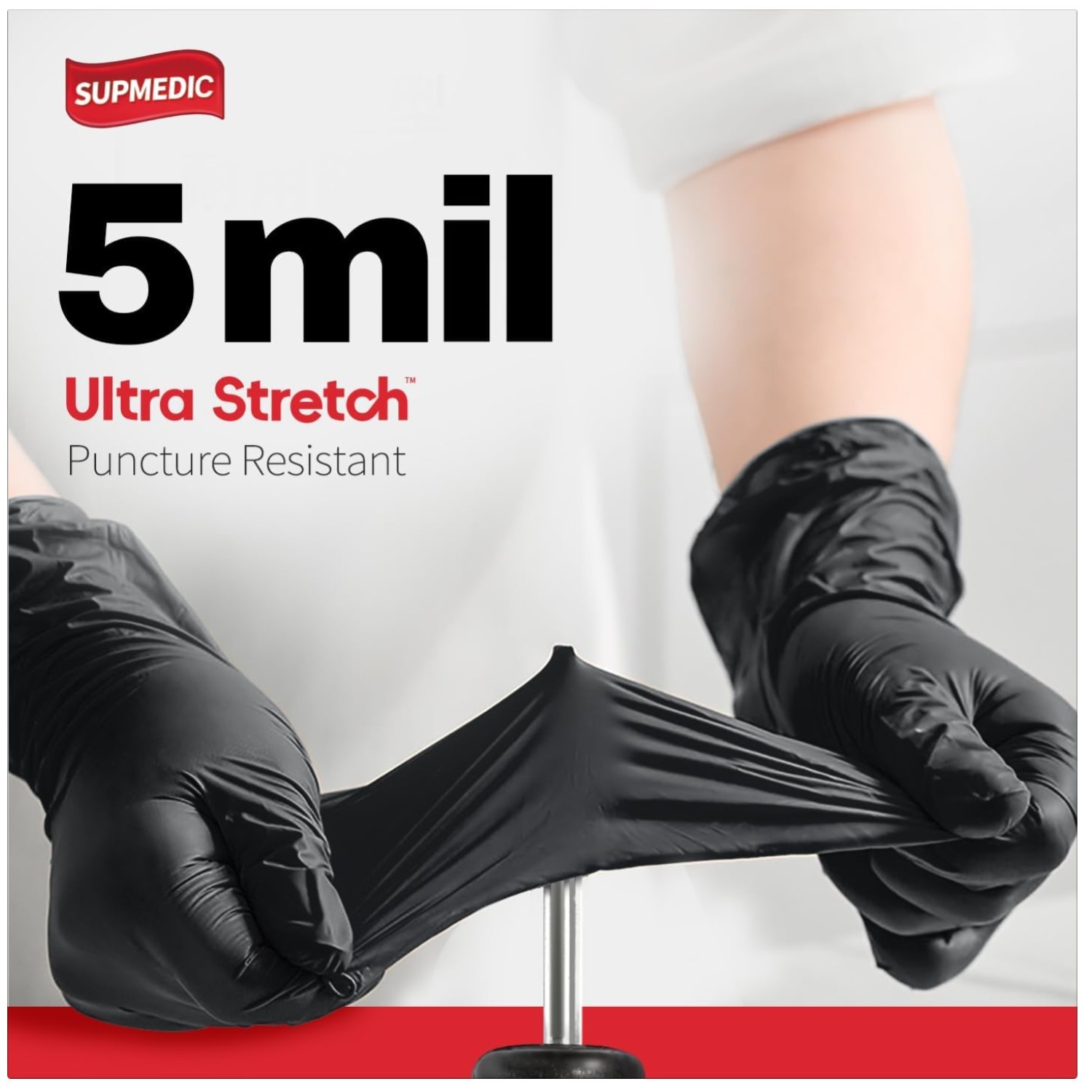 Chemical Resistant Nitrile Gloves 5Mil 1000 Ct Black