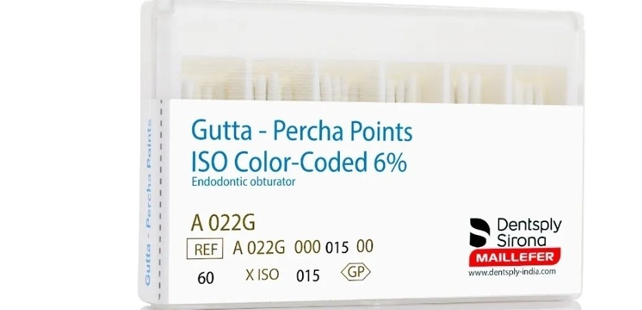 Dentsply Gutta Percha Points 6% Taper 60 Points Free Shipping Worldwide