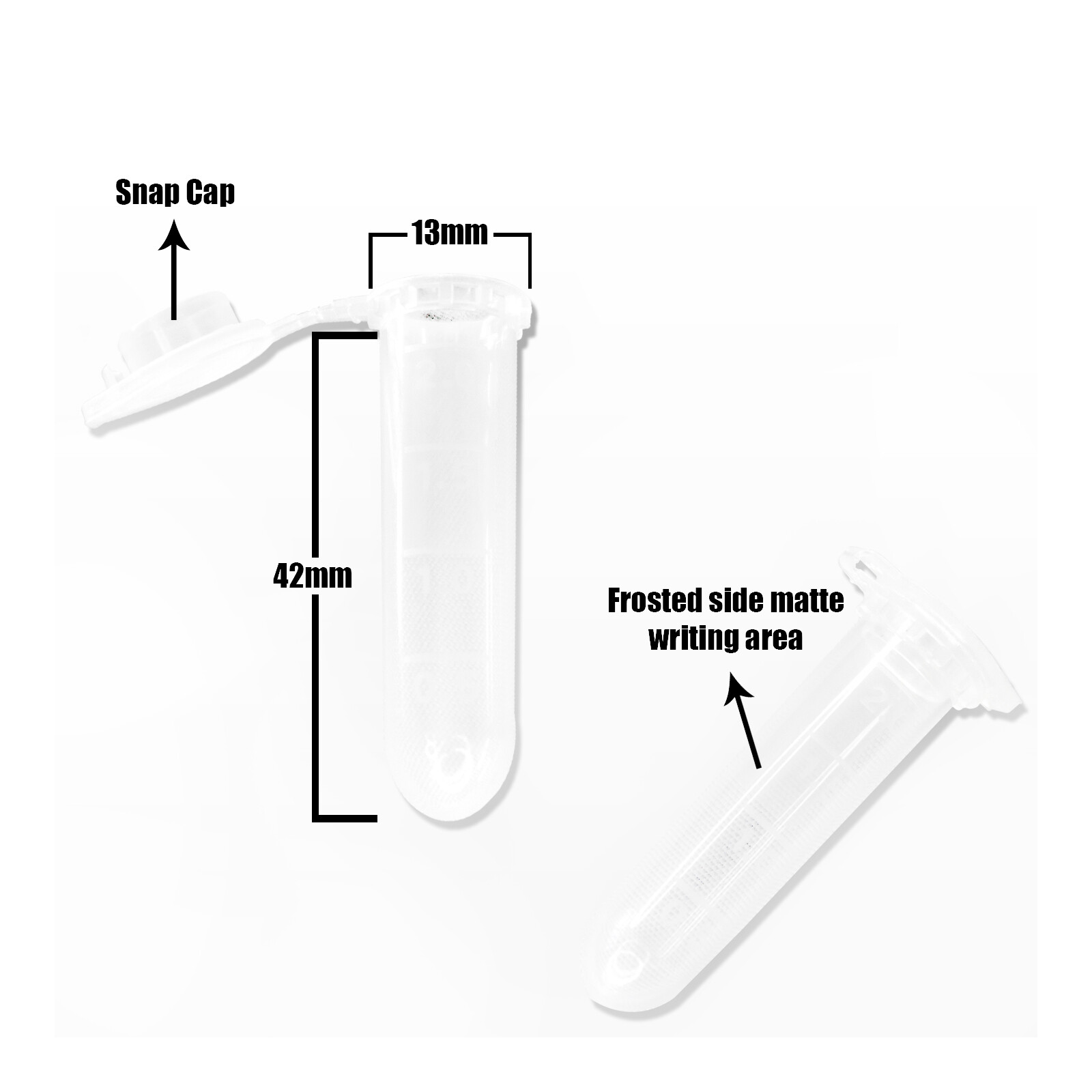 CONICAL MICROCENTRIFUGE TUBES: 0.5ML/1.5ML/2ML, LOCK CAP, DNASE & RNASE FREE