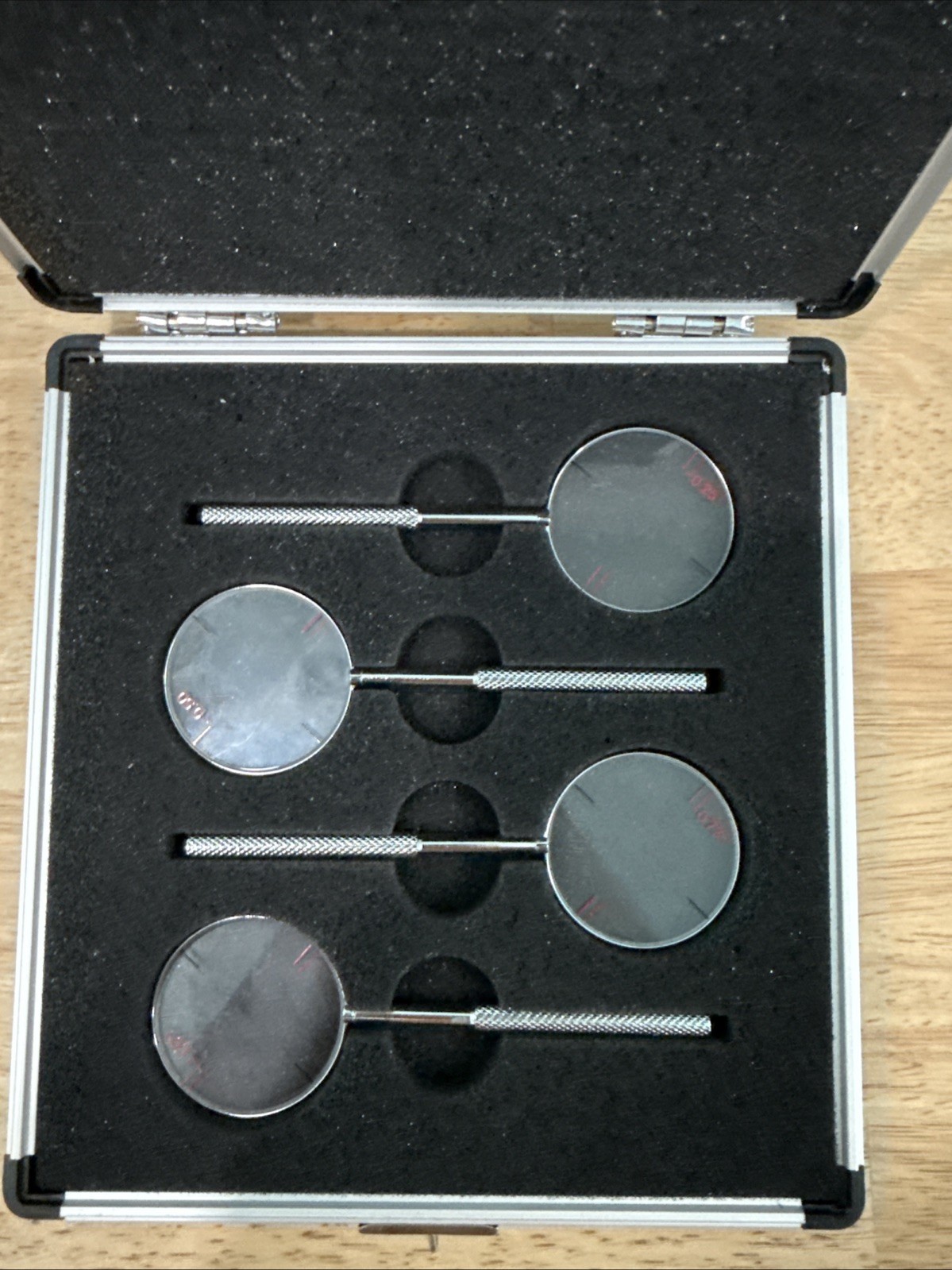 0.25/0.50/0.75/1.00 Optometry Trial Jackson Cross Cylinder Diopters Lens /w Case