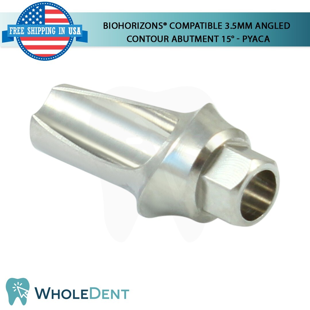 5 BioHorizons® Compatible 3.5mm Angled Contour Abut ment 15° Titanium Dental