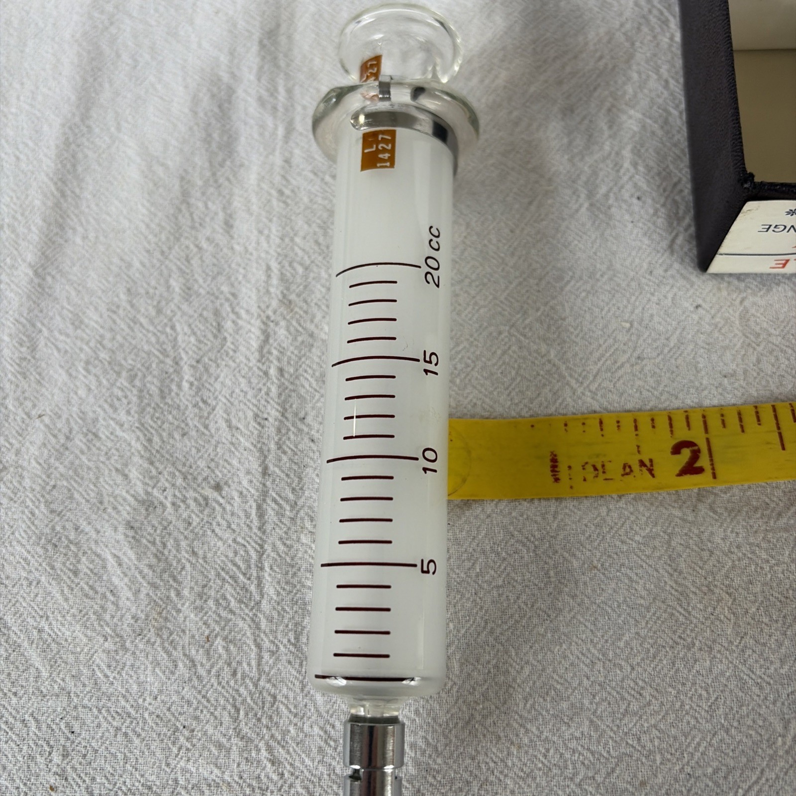 BD Multifit 20cc Glass Hypodermic Syringe Metal Tip Reusable Becton , Vintage