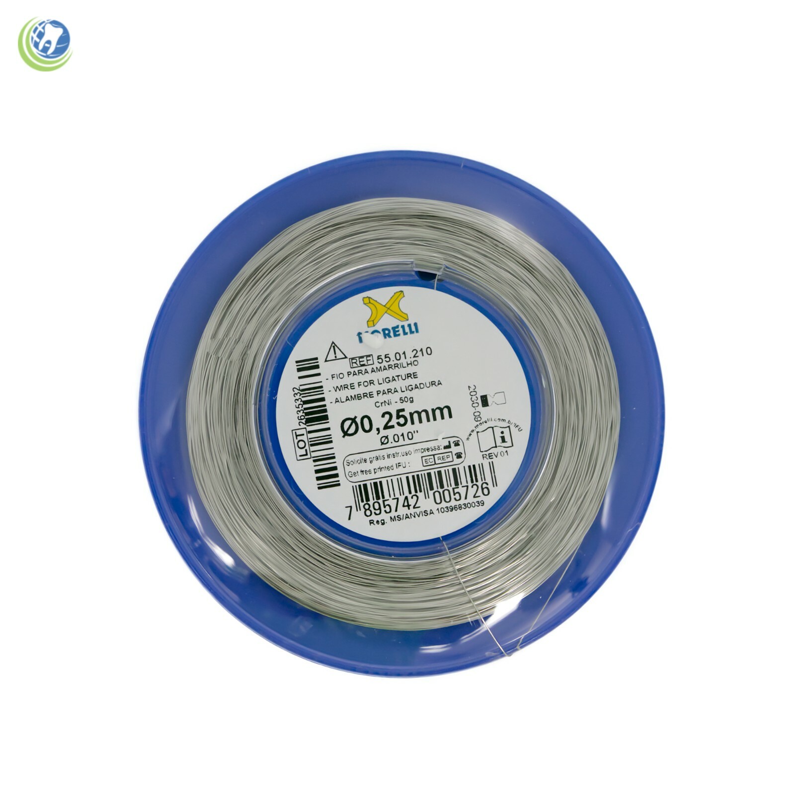 Orthodontic Dental CrNi Ligature Round Wire Roll Stainless .25mm /.010″ Morelli
