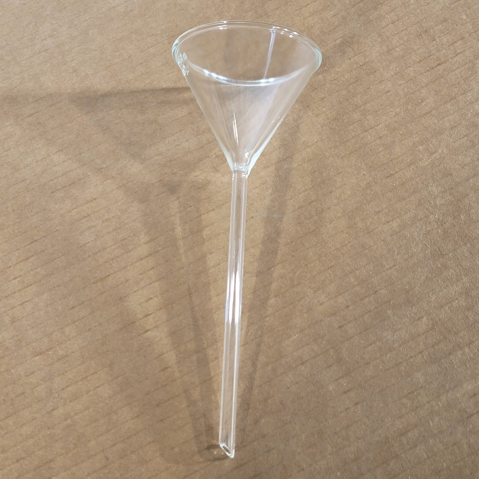 Corning 6140-75 PYREX 75 mm Diameter 60° Angle Funnel with Long Narrow Stem