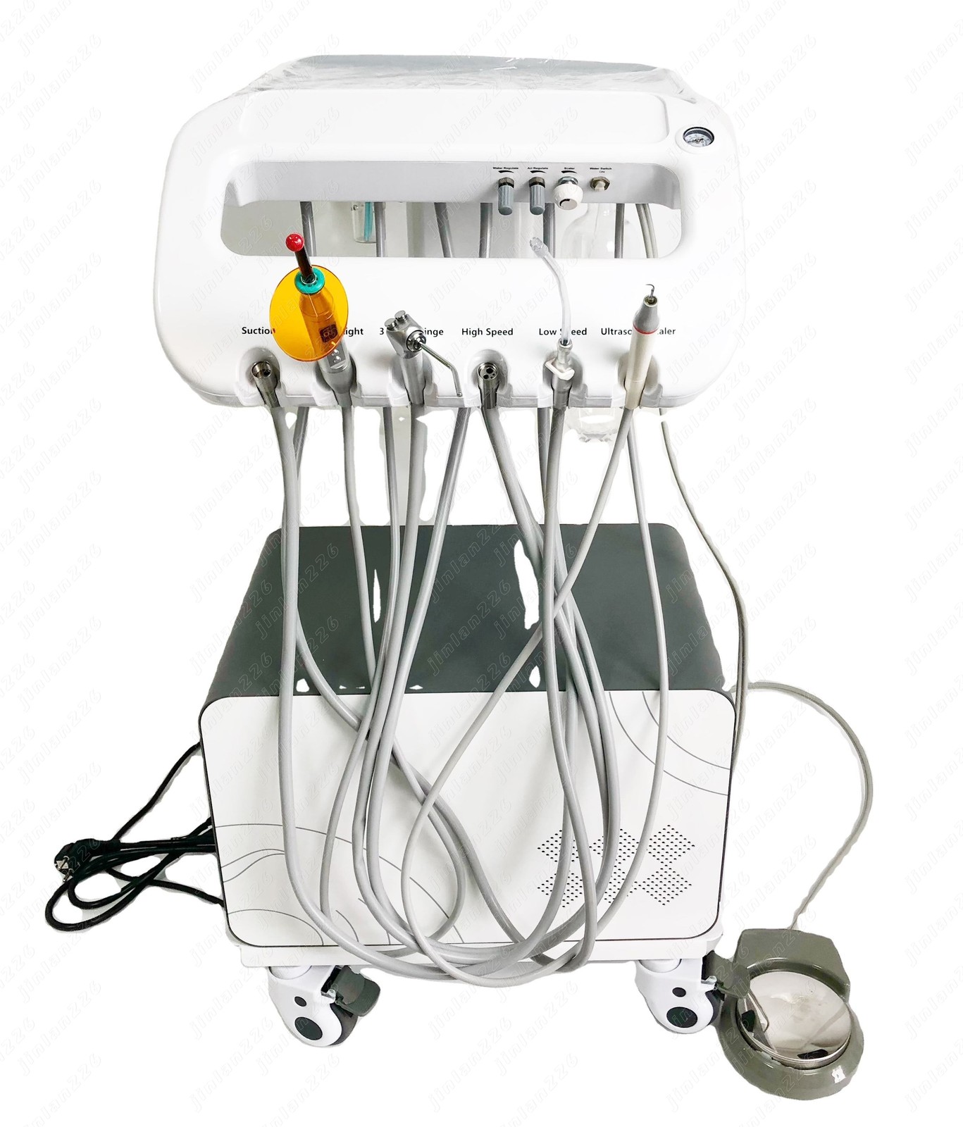 Portable Dental Delivery Unit Suction Air Compressor Cart