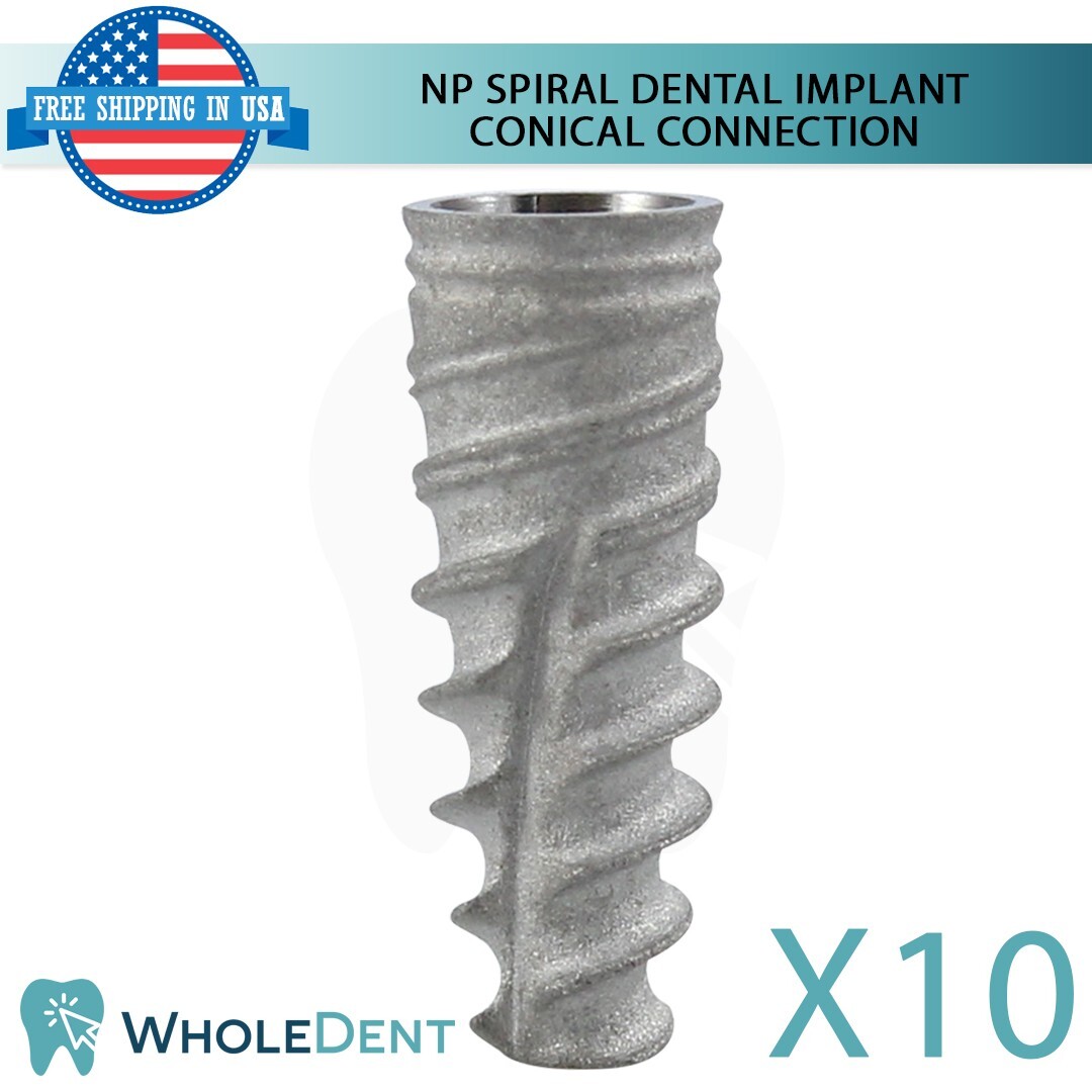 X10 Narrow Platform Spiral Conical Connection Hex 2.25mm Dental Titanium Sterile