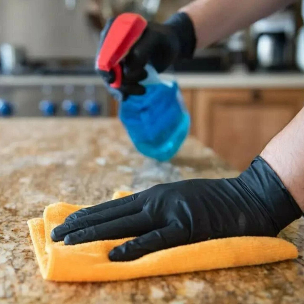 Advance Black Nitrile Exam Gloves IF 51, 5 Mil Disposable Gloves 1000pc S/M/L/XL