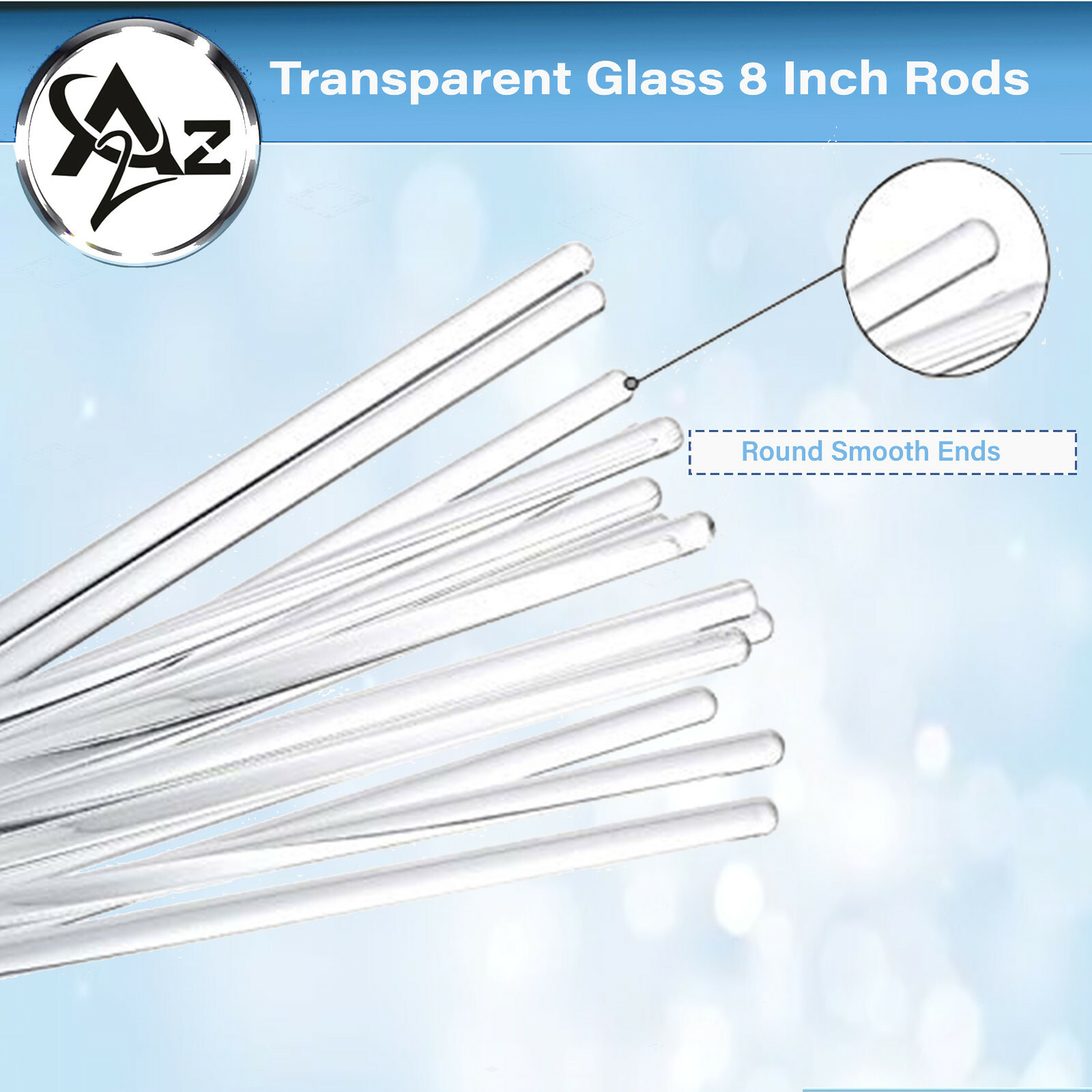 12PCS Glass Stirring Rods for MEdical Lab Use Science Lab Experiment Tool 8»