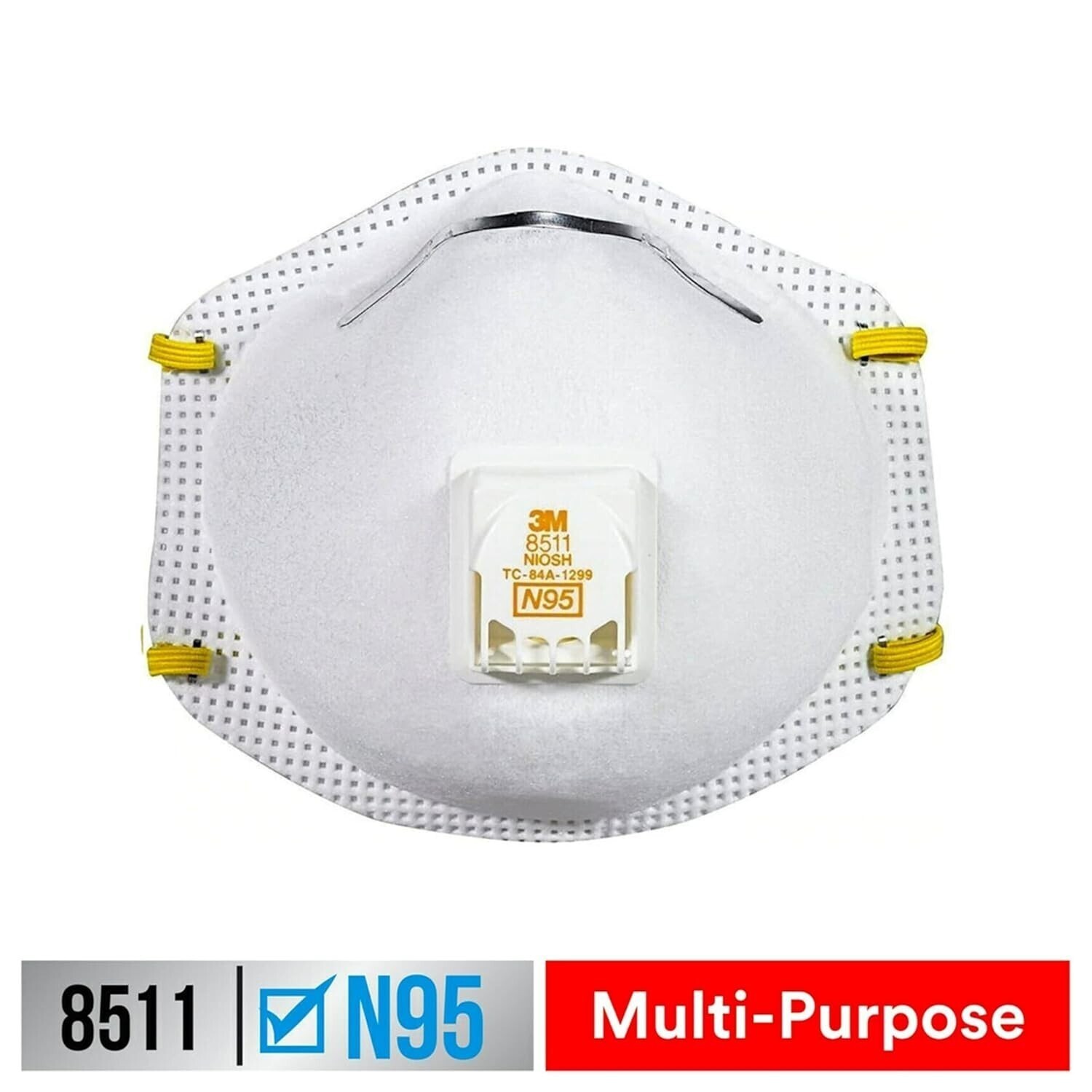 3M N95 Respirator 8511, Cool Flow Valve, 10 Pack, NIOSH-APPROVED, Advanced