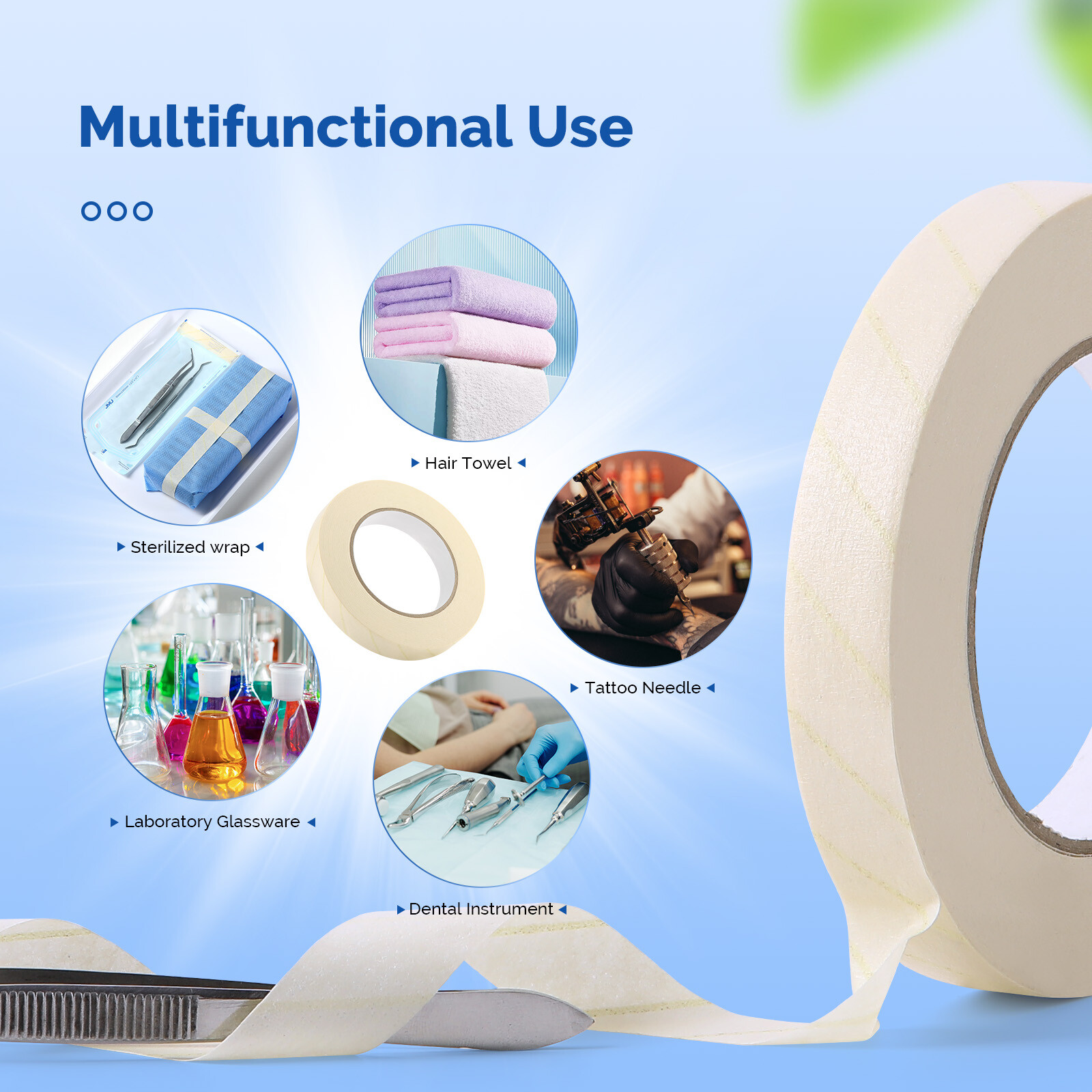 JMU Sterilization Steam Indicator Tape 1/2″ 3/4″ 1″x 60 Yard Autoclave Tape