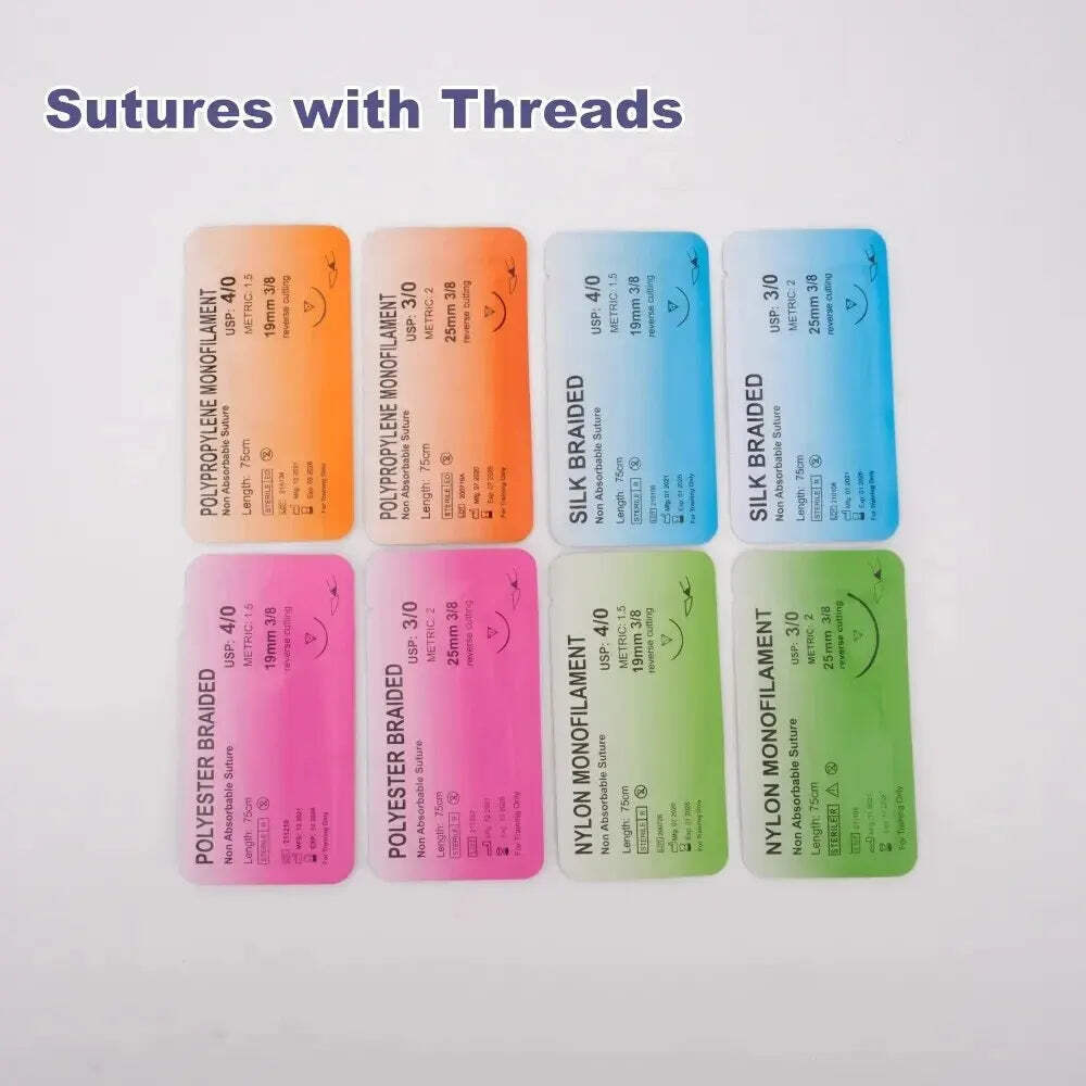 Medical Students Suture Practice Kit Surgical Training with Skin Pad Model Tool