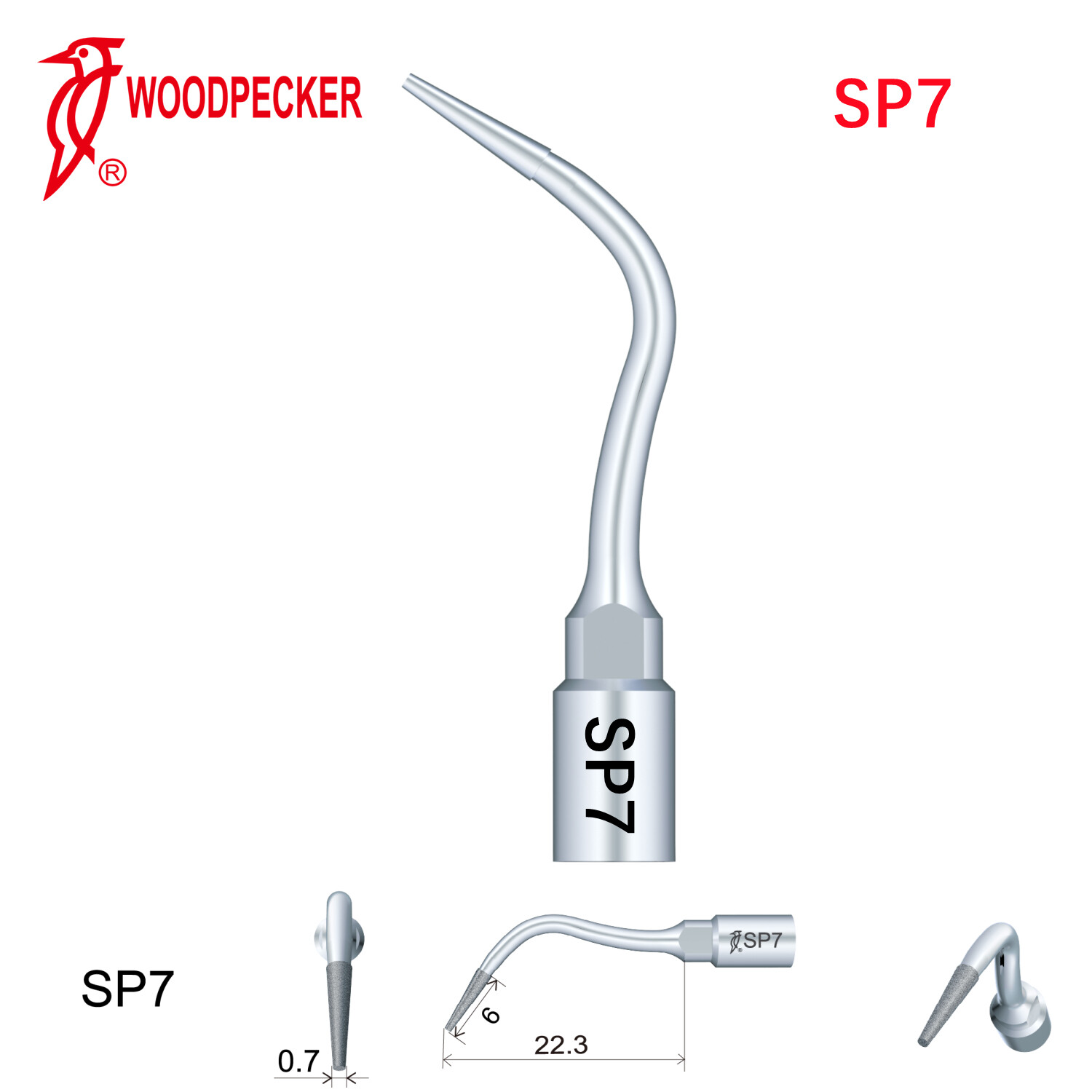 Woodpecker Sliver Tips for Bone Surgery Surgic Smart Satelec Handpiece SS1L SS1R