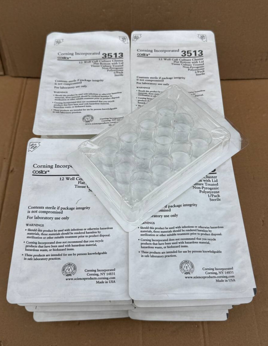 20 Pack Corning Costar 3513 12 Well Cell Culture Cluster