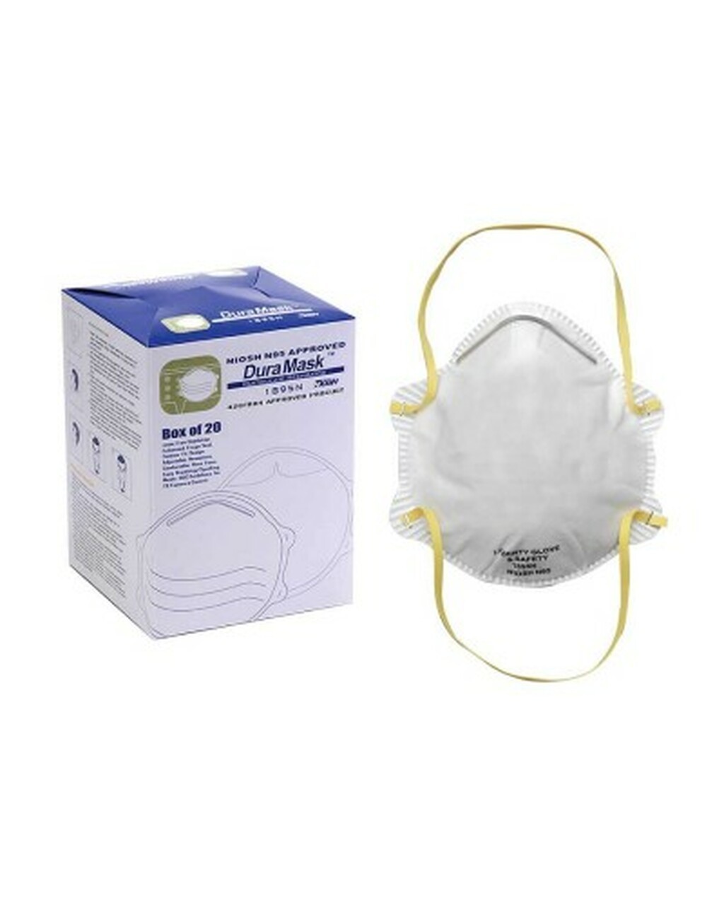 Case NIOSH N95 PARTICULATE RESPIRATOR Dura Mask 1895N 42CFR84 (1 Box Of 20)