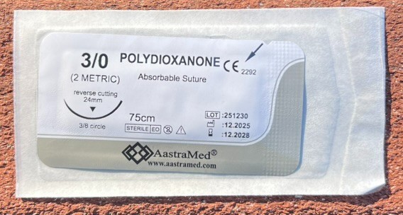Sutures 3/0 PDO/PDS 24/Box Veterinary Dental Medical Polydioxanone Monofilament