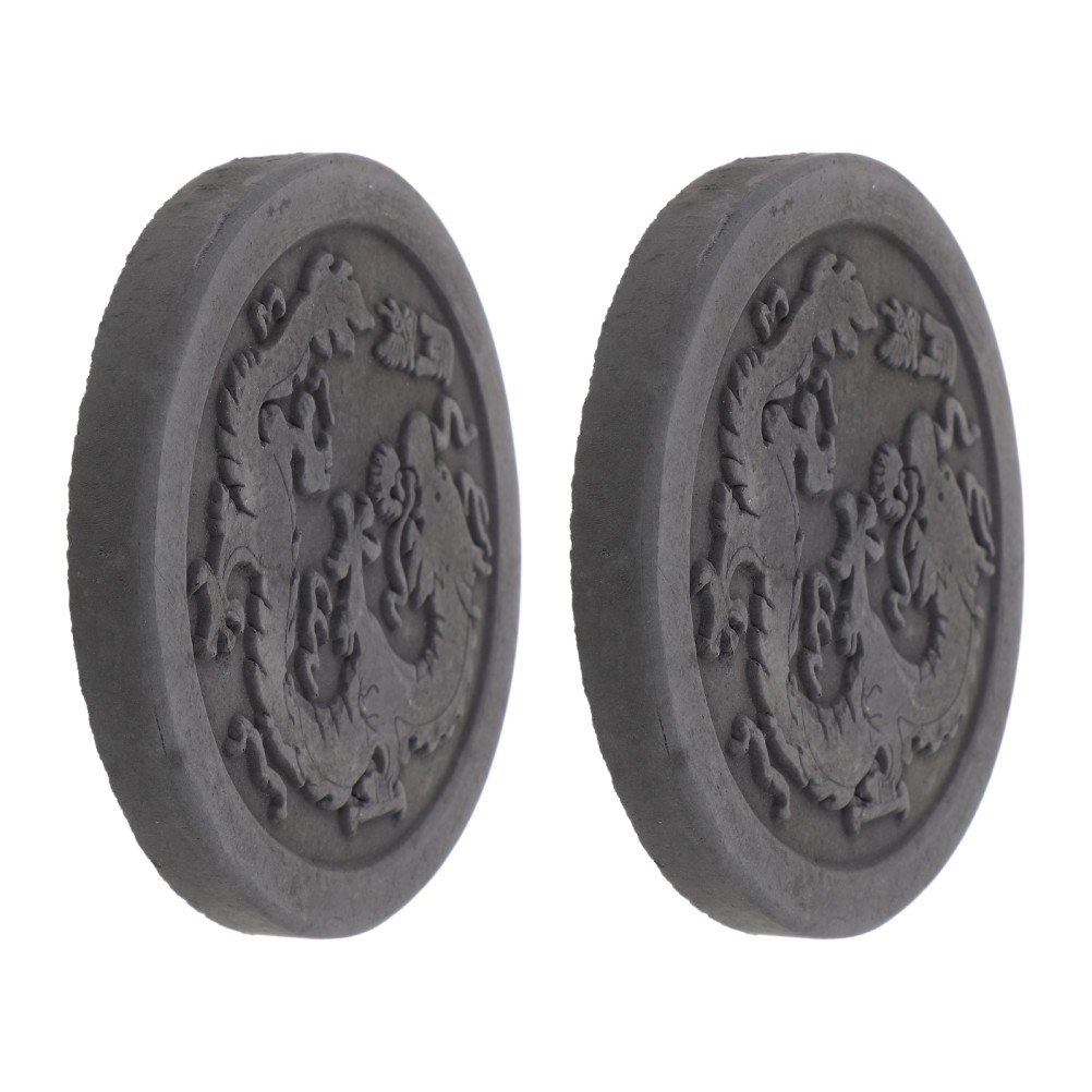 2Pcs Reusable Antique Tile Rubbing Template DIY Craft Material Black Han Brick