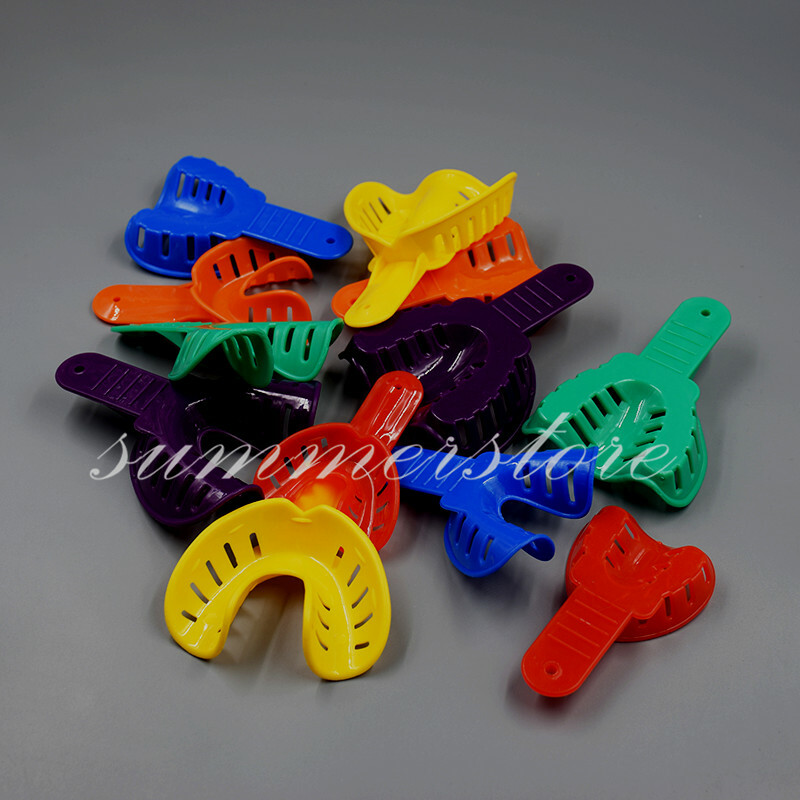 12 Pcs/Set Dental Autoclavable Impression Plastic Trays 6 Sizes Adult/Child U/L