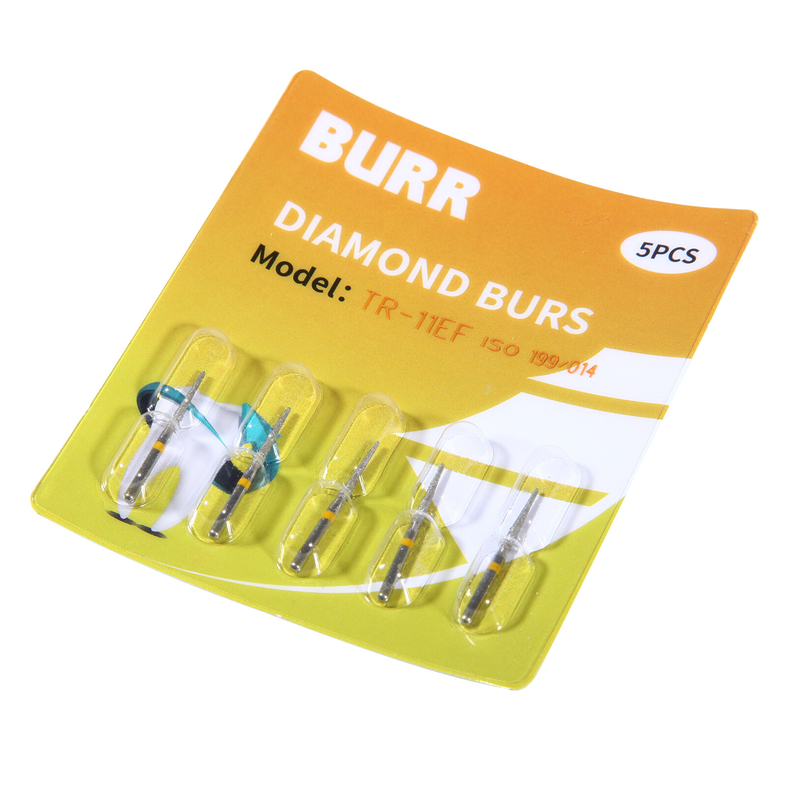 10packs Dental Diamond Burs FG1.6MM for High Speed Handpiece Extra Fine TR-11EF