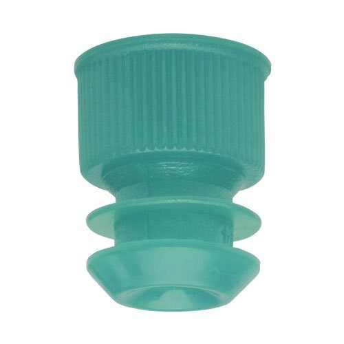 Test Tube Cap, Flange Type, 13mm, Green, Karter Scientific 208B2 (Pack 1000)