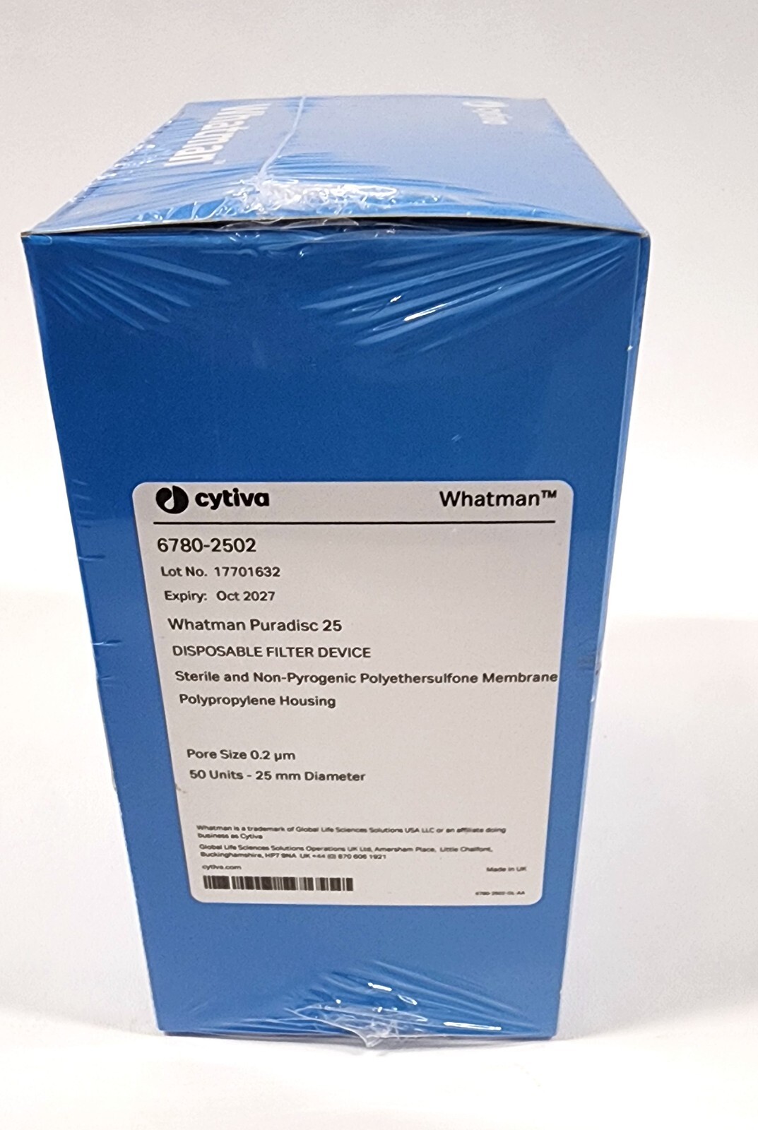 CYTIVA 6780-2502 Whatman Puradisc sterile PES syringe filters (50 pcs)