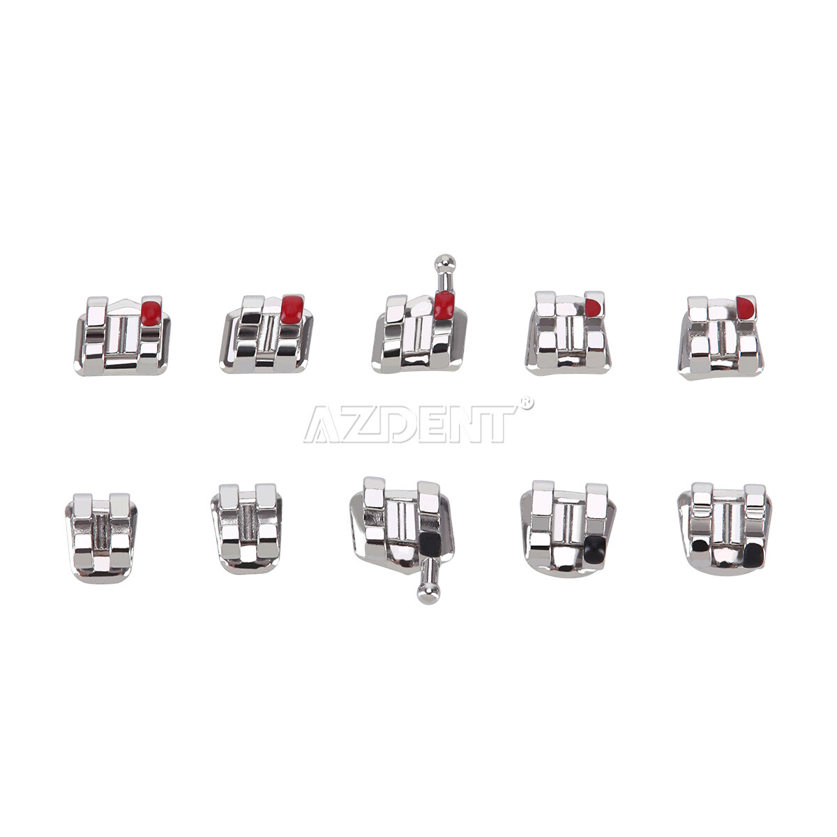 10X Brackets de Ortodoncia Dental Mini Estándar MBT Roth 0.022 Ganchos 3 4 5