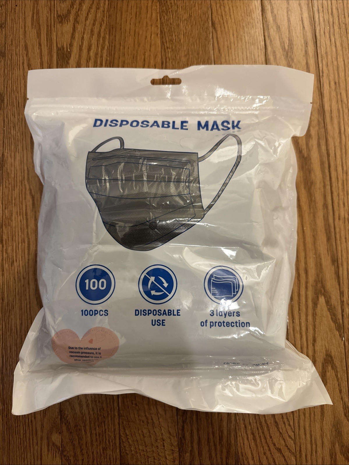 100 PCS Disposable Face Mask Non Medical Surgical 3 Ply Ear loop Black Masks USA
