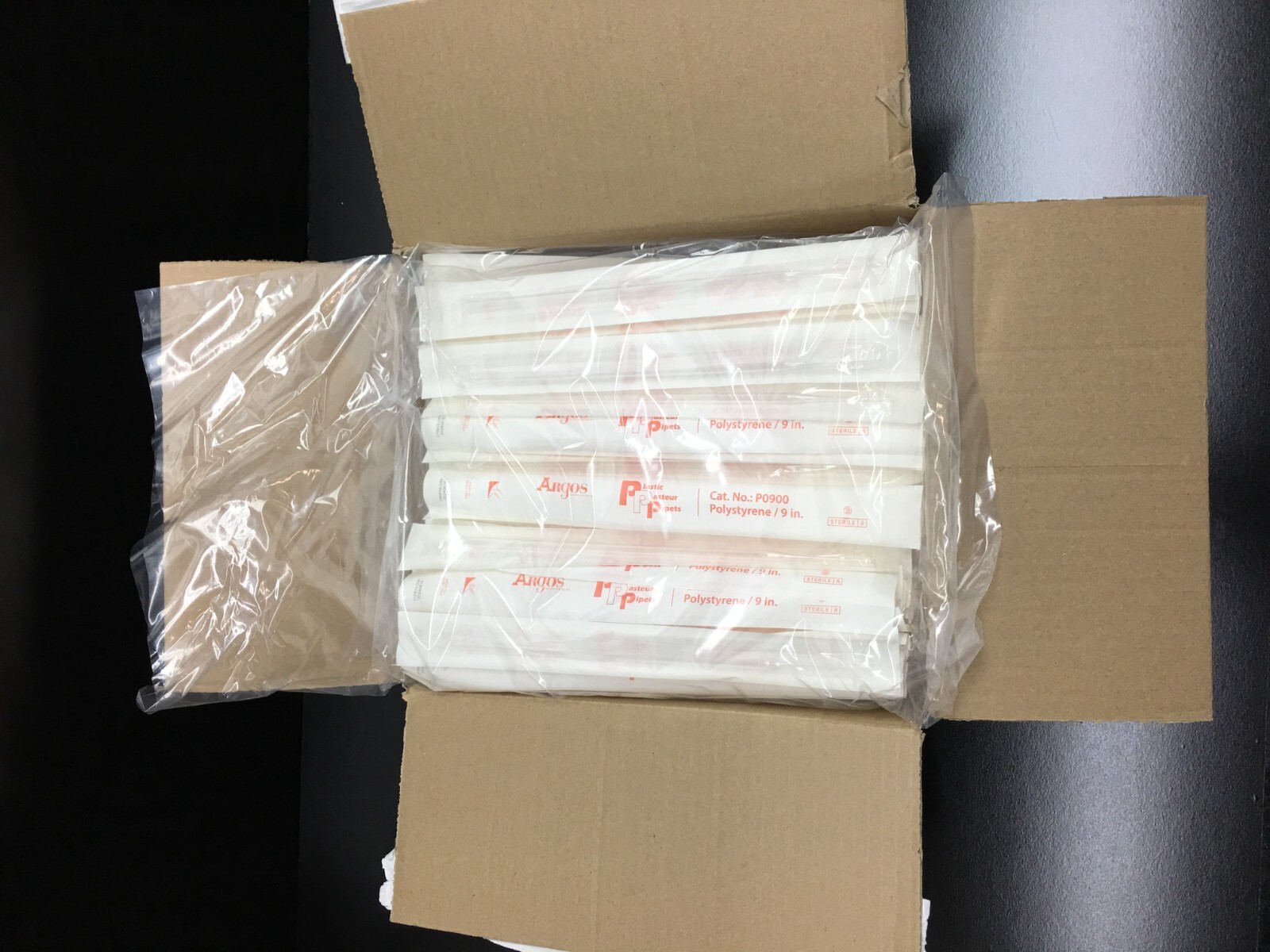 Argos Cat No P0900 Plastic Pasteur Pipets 9″ 230mm Sterile