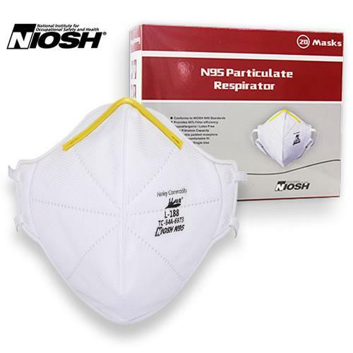 Harley l-188 N95 Particulate Respirator, 20 Masks Per Box,