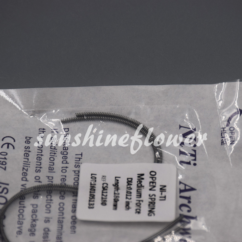 2 Pcs/Pack Dental Orthodontic Niti Open Coil Spring Medium Force 0.012*180mm